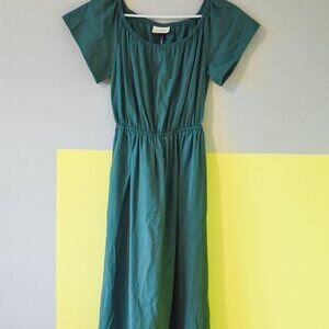 NEW with Tags Green Universal Thread Midi Short Sleeve Back Cut Out Dress - S